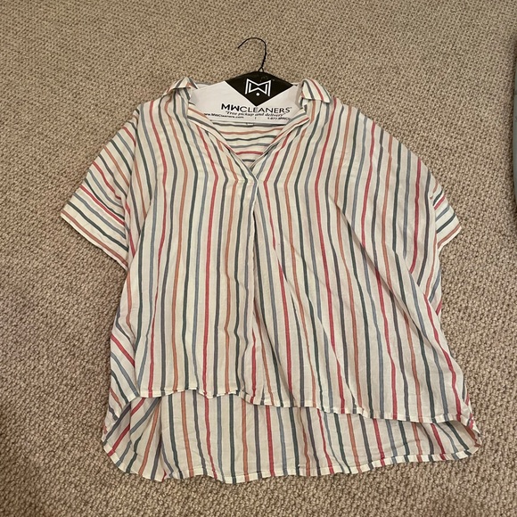 Madewell button up rainbow stripe - Picture 1 of 2